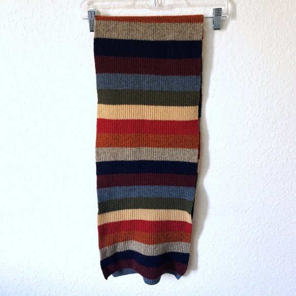 GAP Multicolor 100% Lambswool 52" x 10" Wrap Scarf